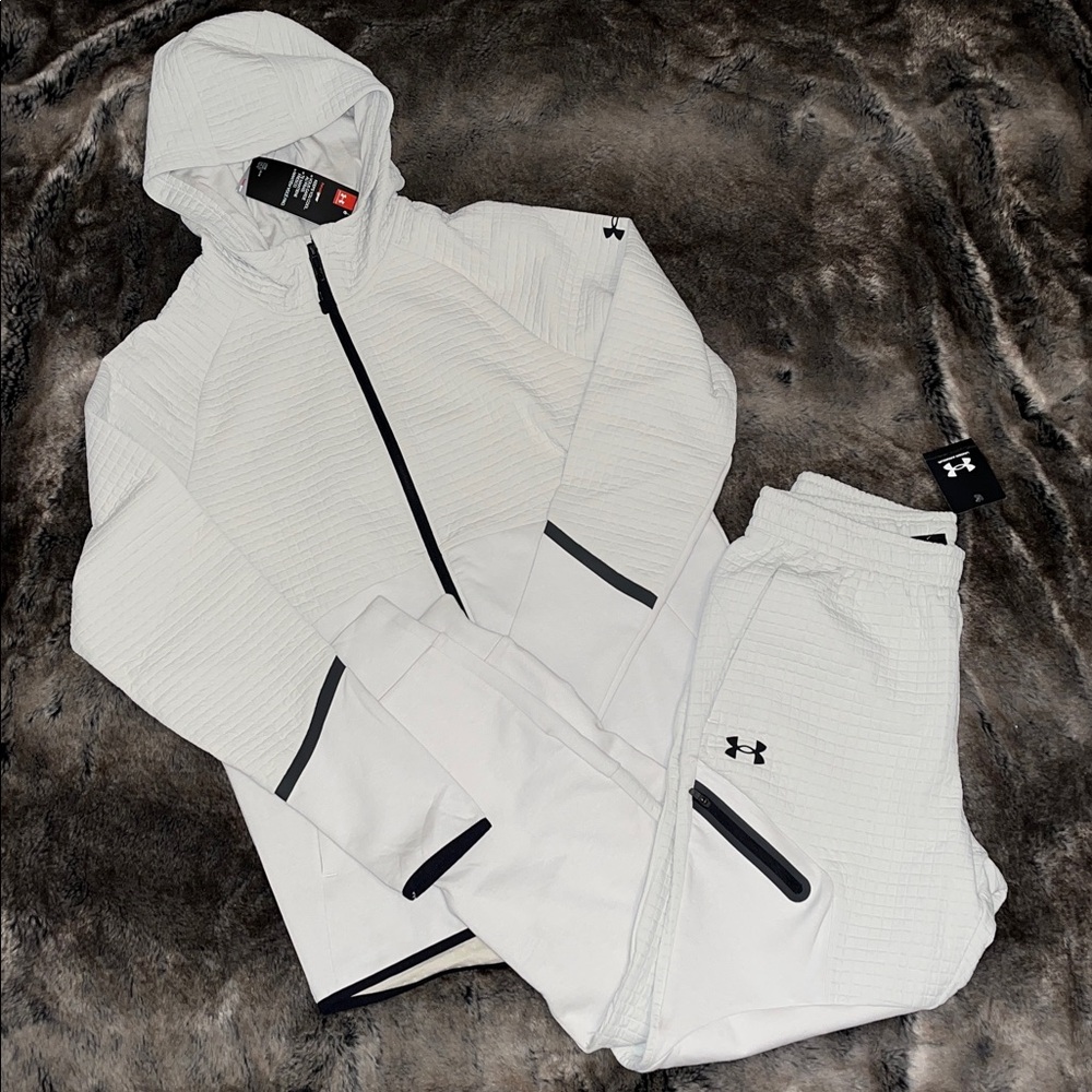Under Armour Unstoppable Jacket Pants 2 pc grid track suit Mens S  $230